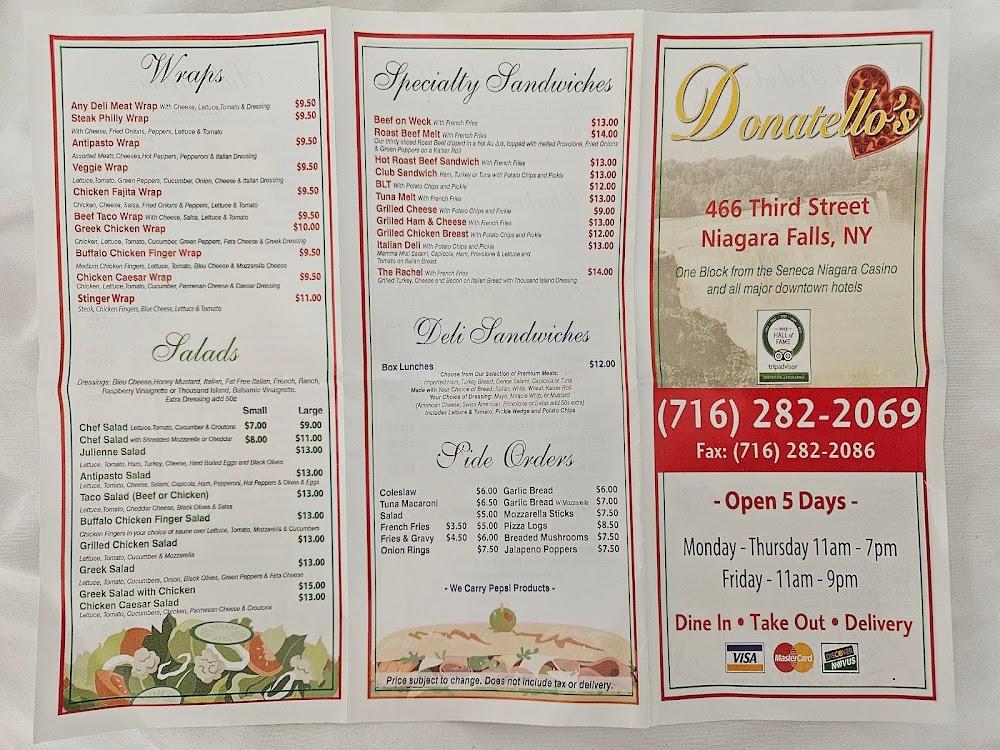 Donatello's Menu image 1